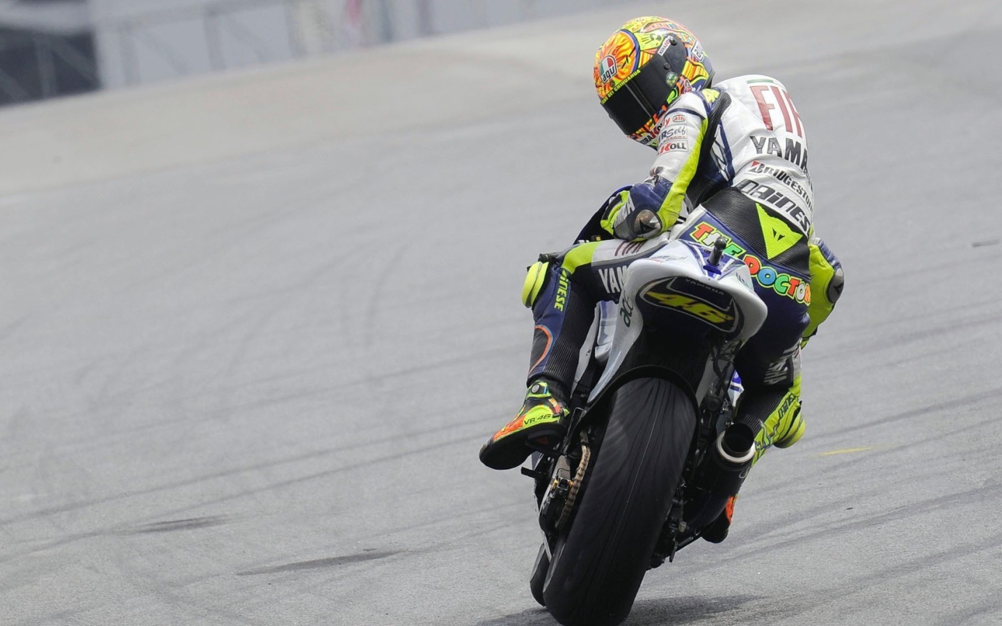 	 Valentino Rossi on a motorcycle racer
