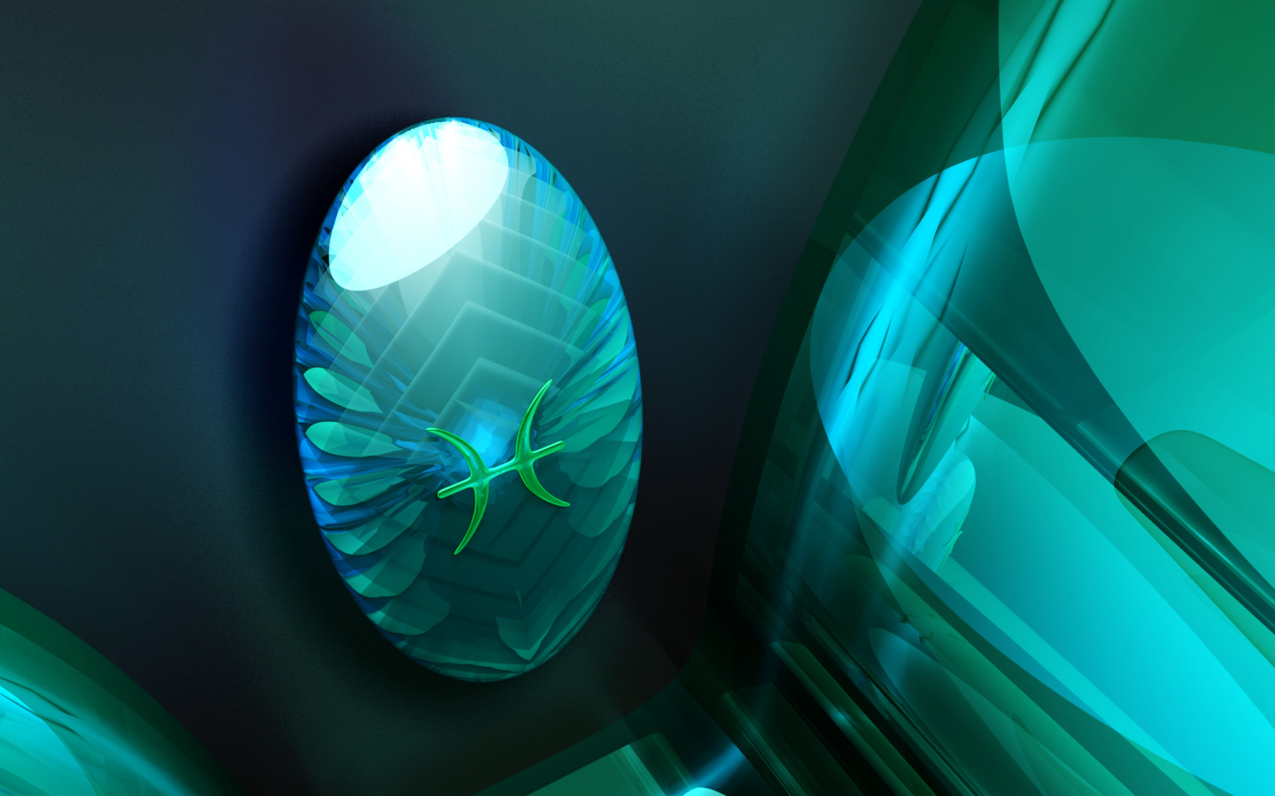 Знак зодиака рыбы, креативный рисунок