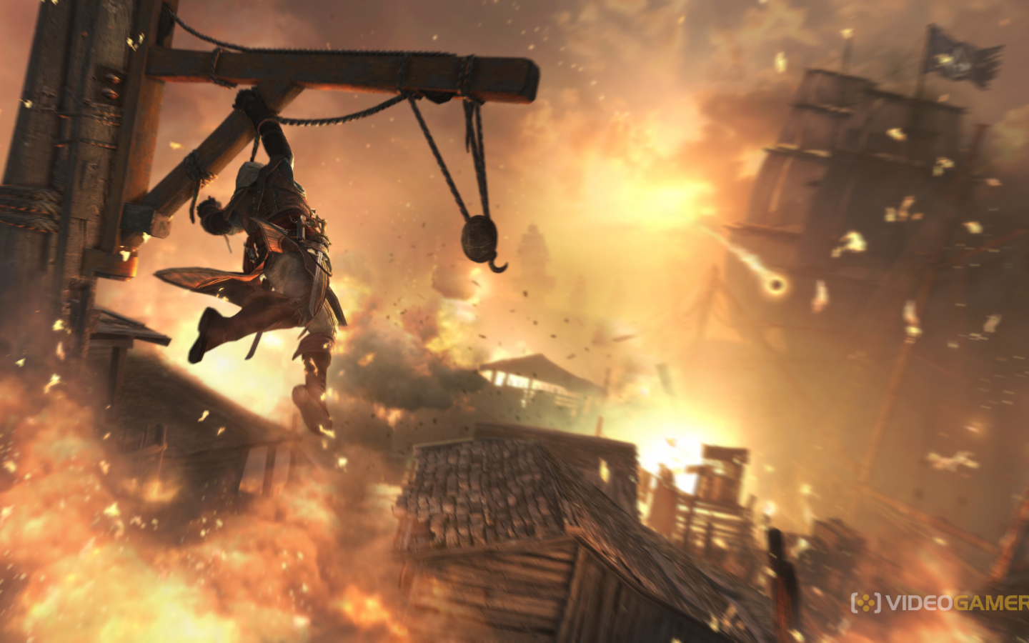 Assassin's creed IV огонь