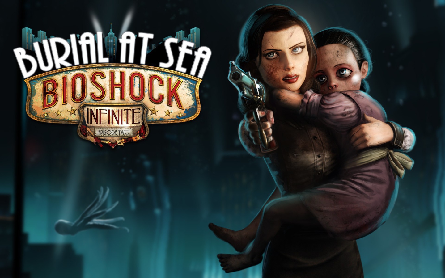 Bioshock Infinite: женщина защищает ребенка