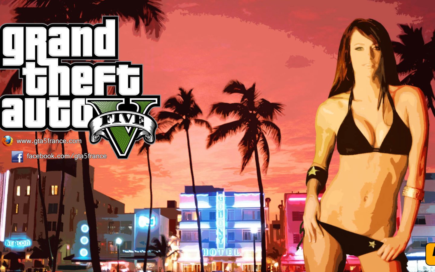 Grand Theft Auto V красотка в черном