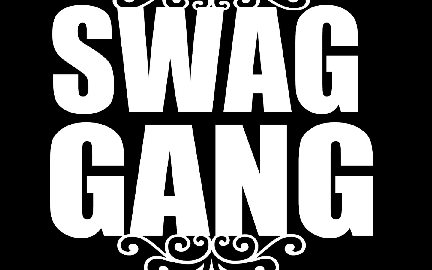 Надпись swag gang