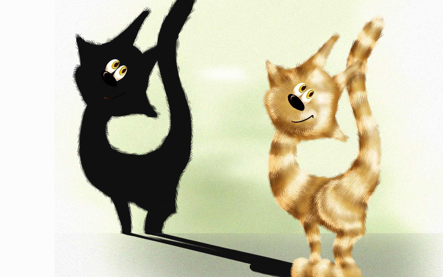 Тень кота с глазами