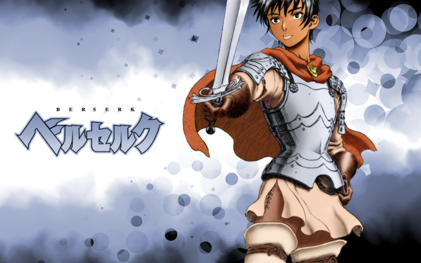 Воин с мечом из японской анимации