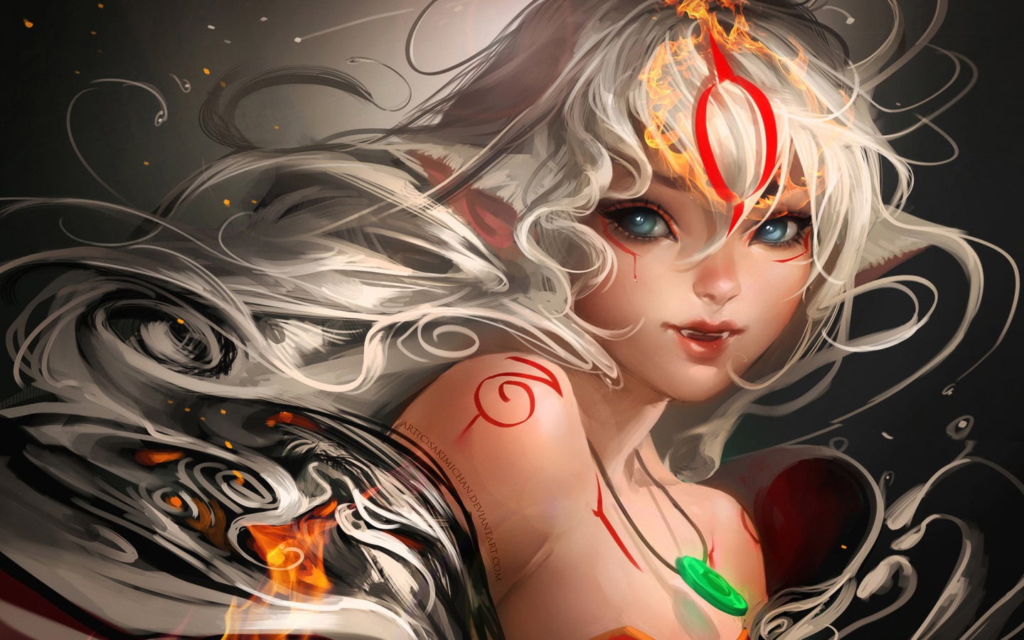 Девочка с огнем в волосах