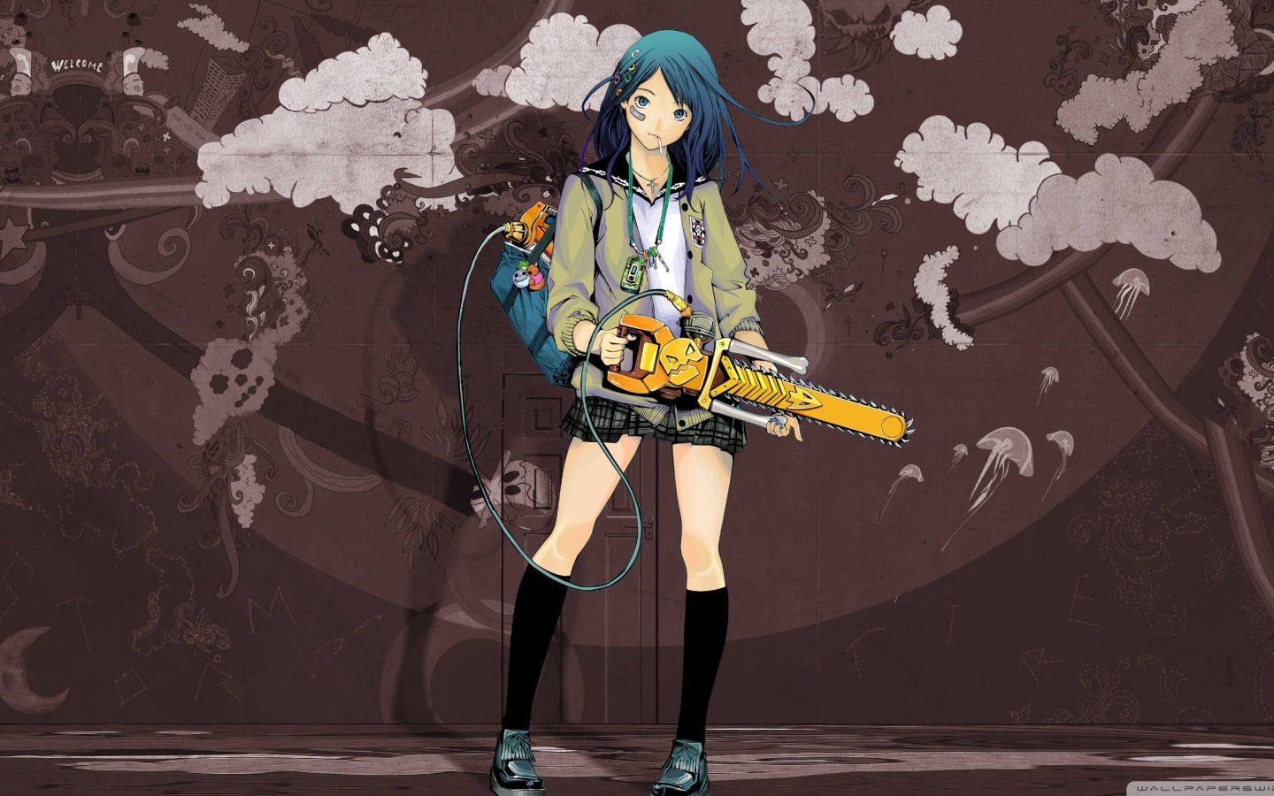 Девушка с бензопилой