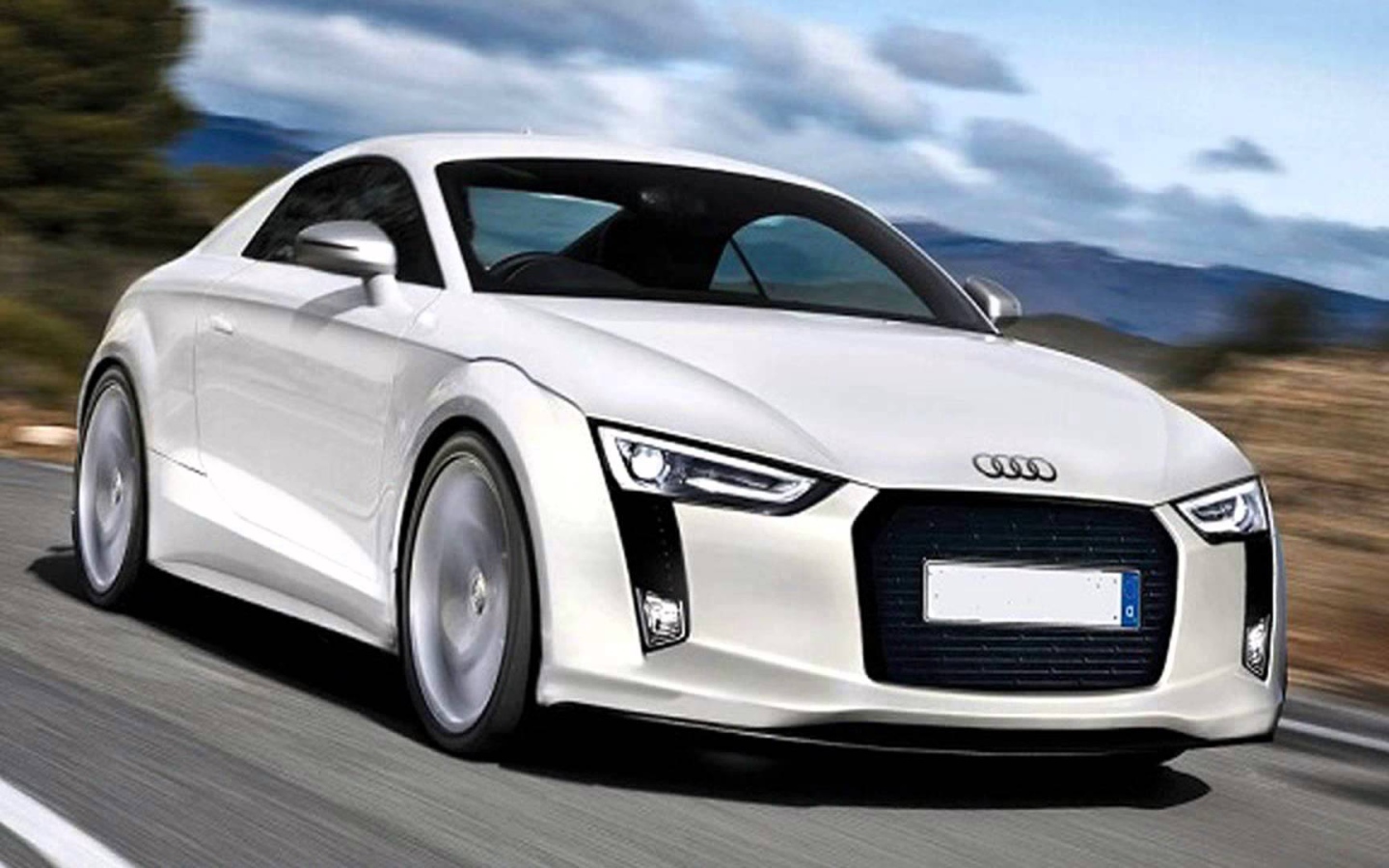 Красивый автомобиль Audi TT 2014