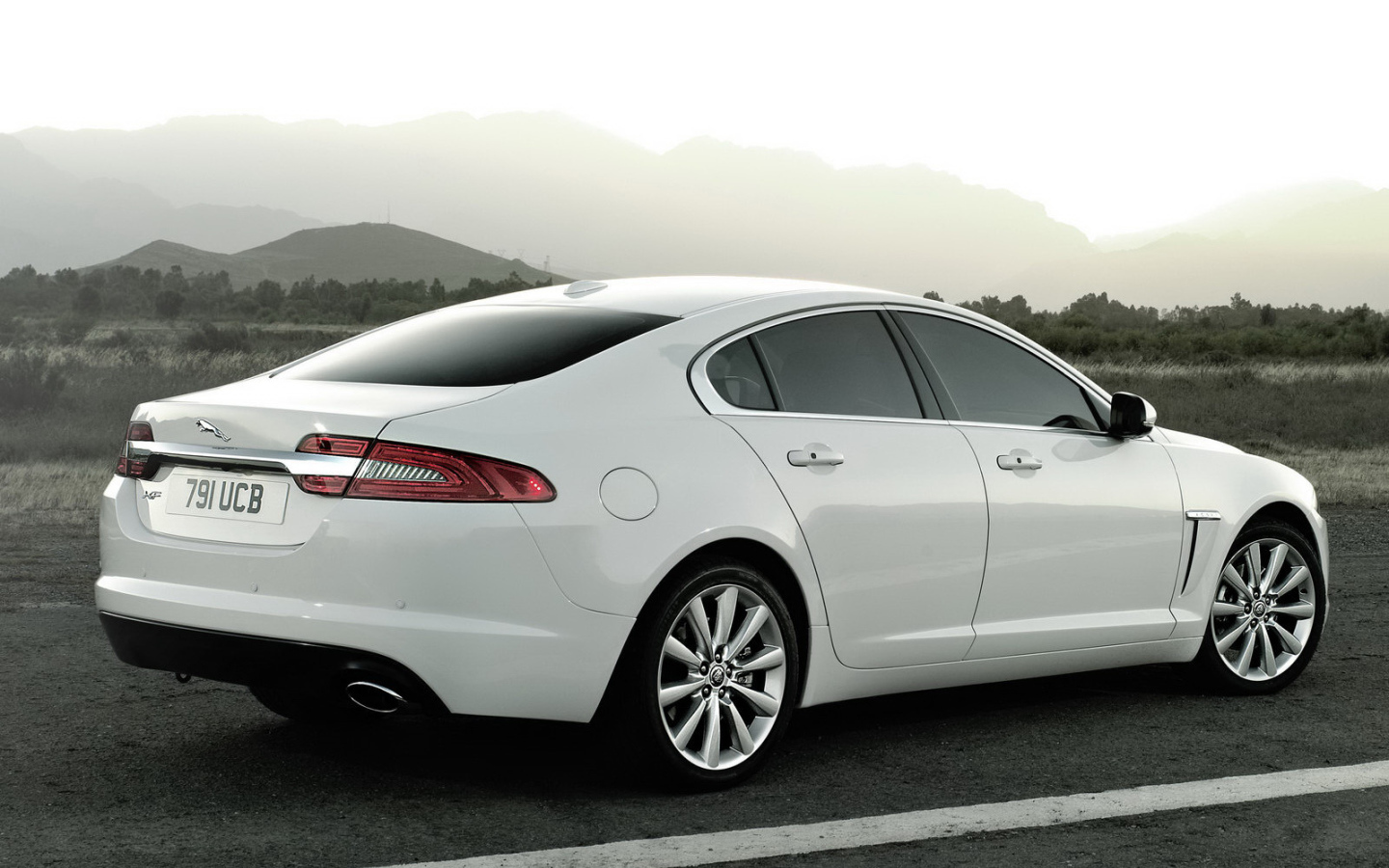 Белый Jaguar XF