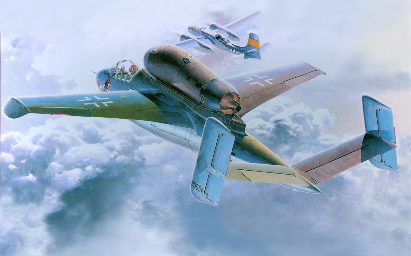 Немецкий самолет HE-162a-2