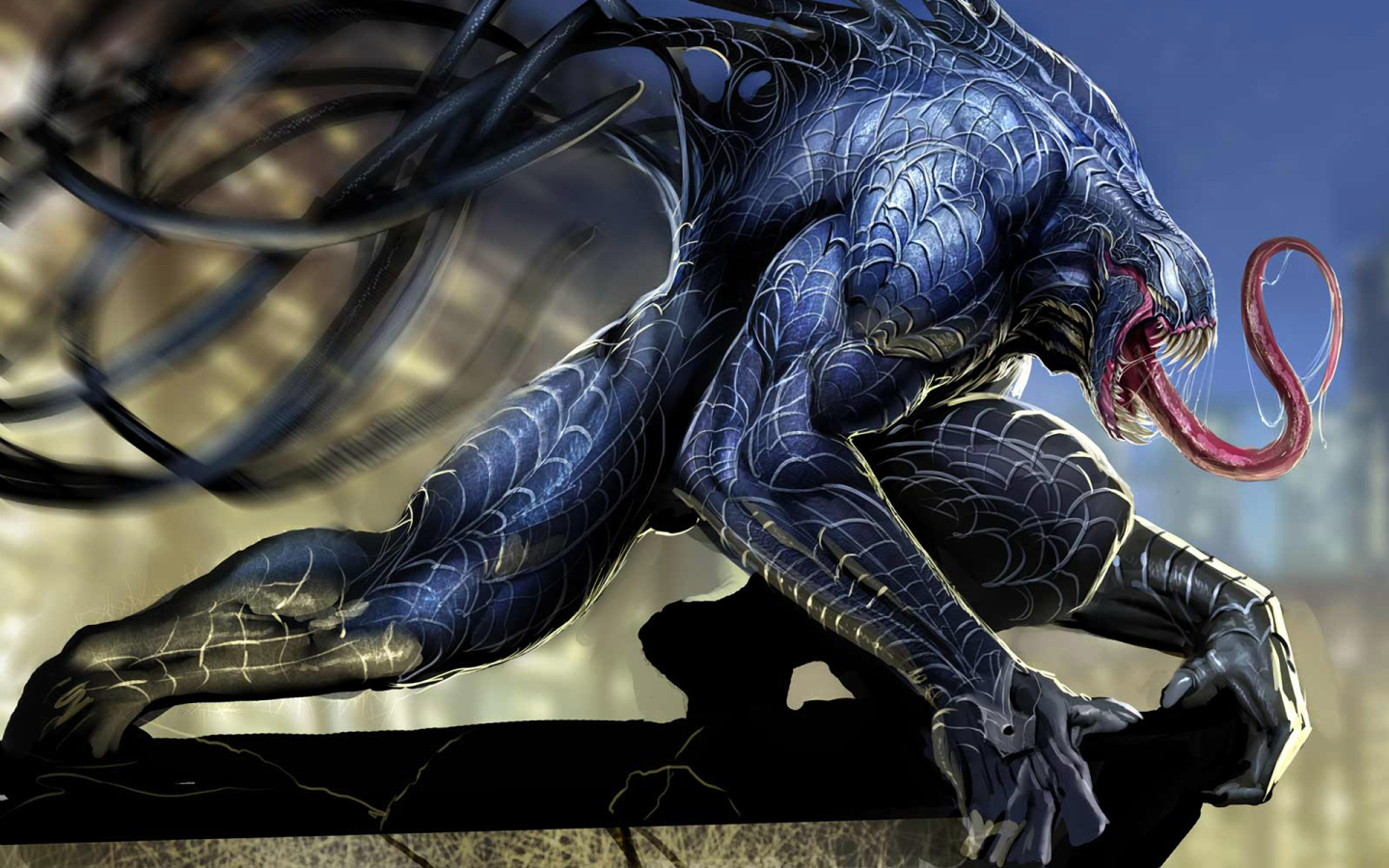 Blue venom from spider-man