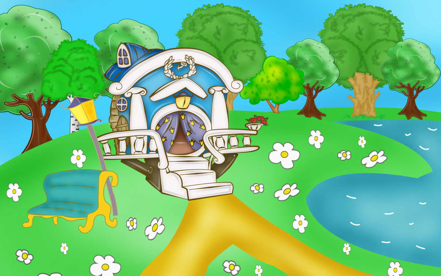 Домик в мультфильме Смешарики