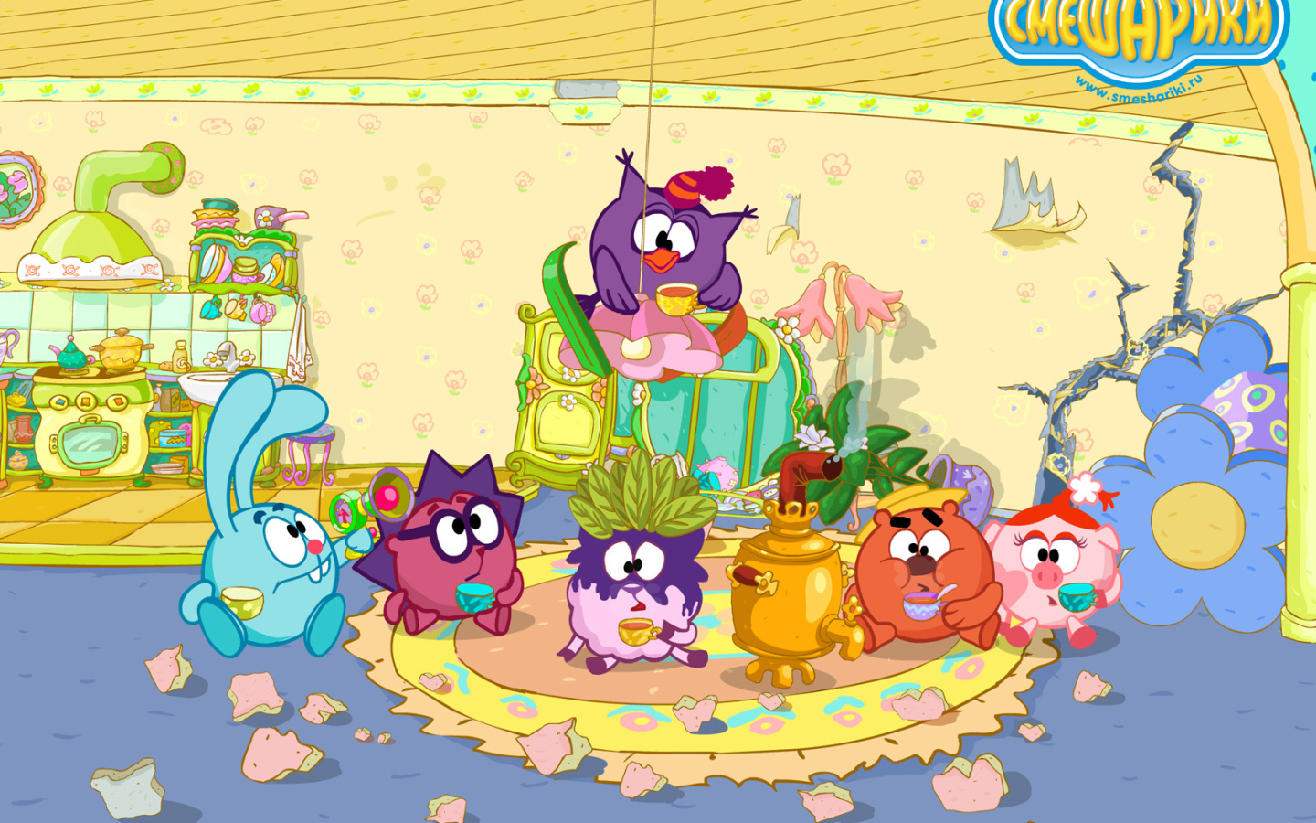 Герои мультфильма Смешарики