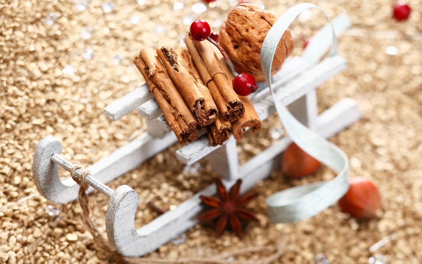 Корица на санках