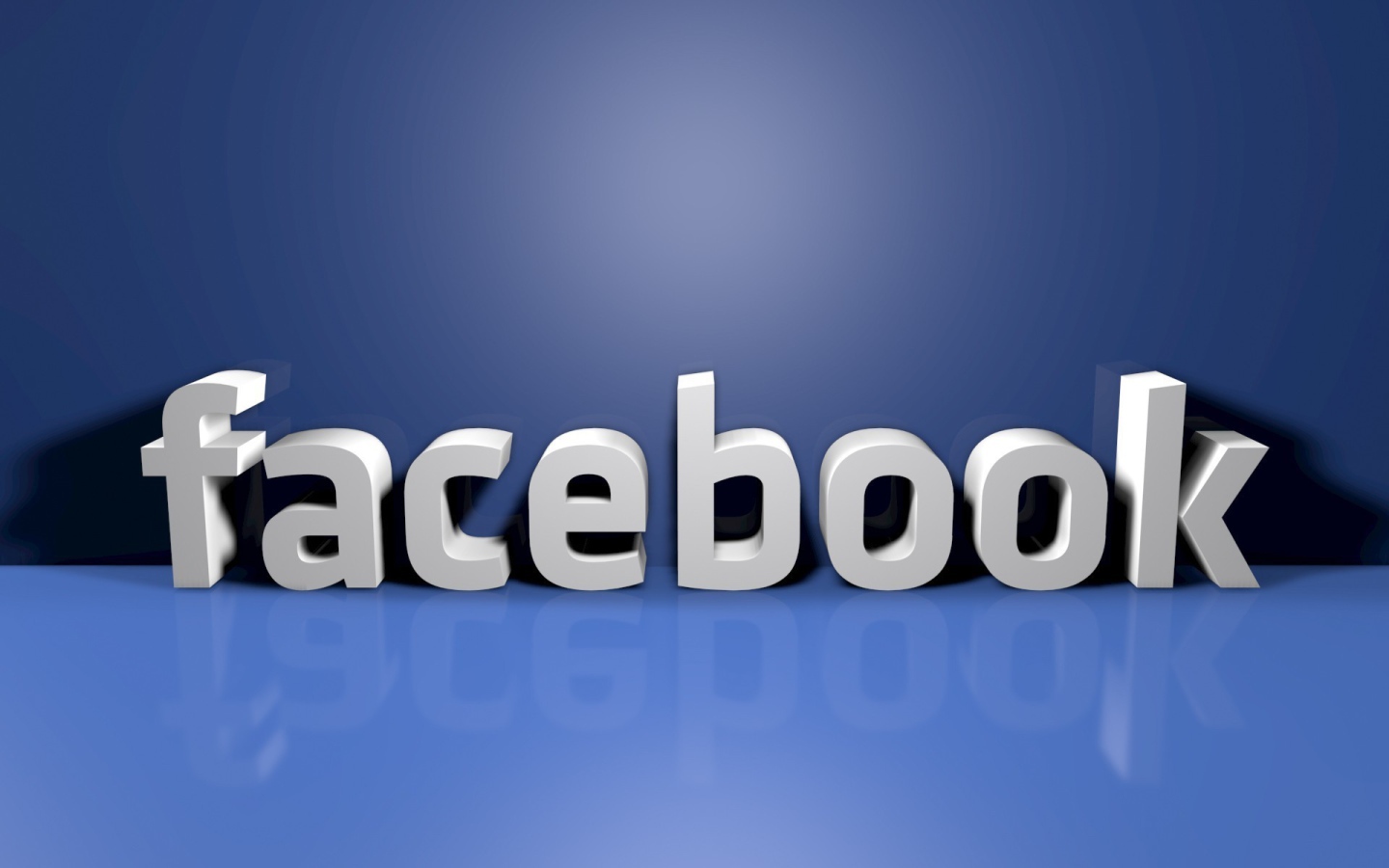 Фэйсбук на голубом фоне