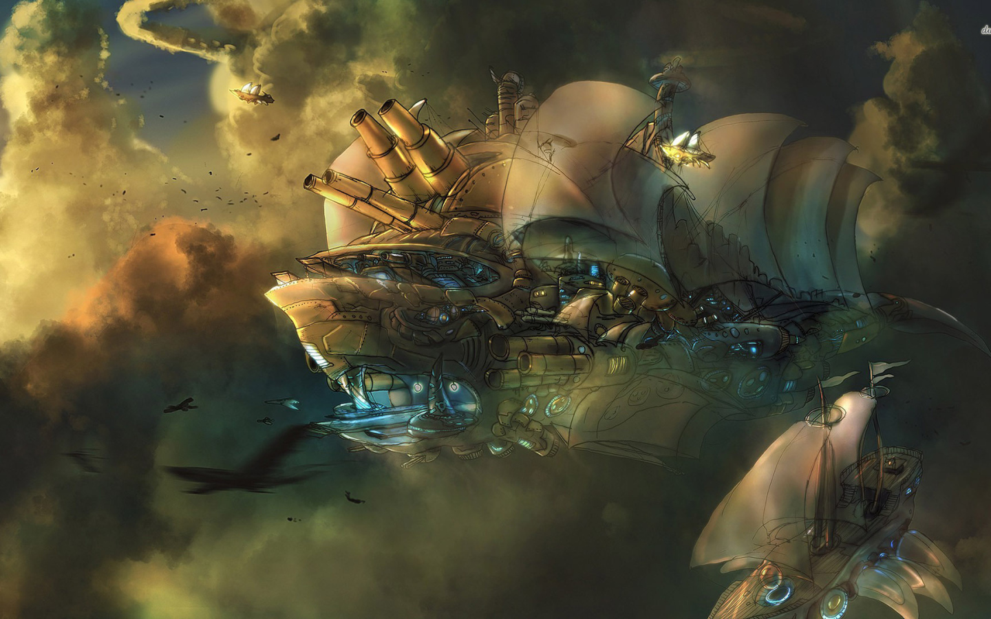 Летучий броненосец стимпанк