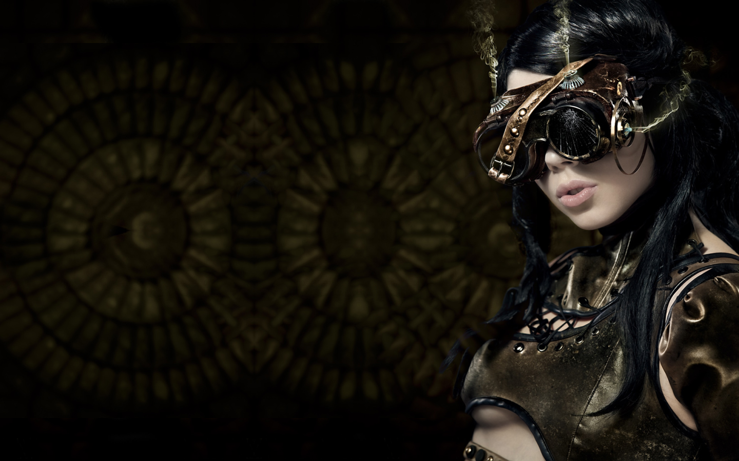 Девушка в очках стимпанк