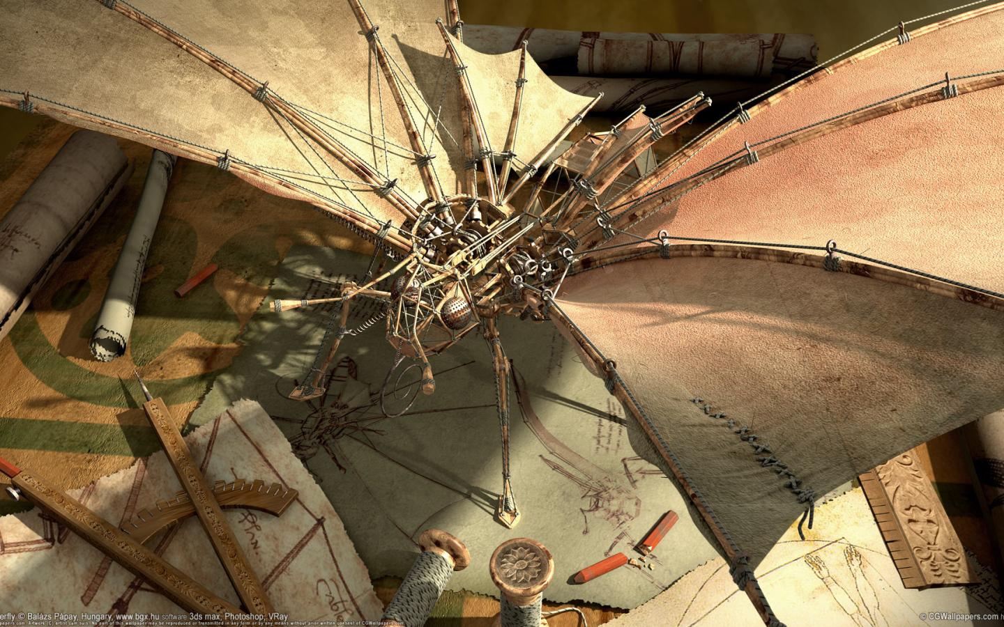 Модель самолета стимпанк