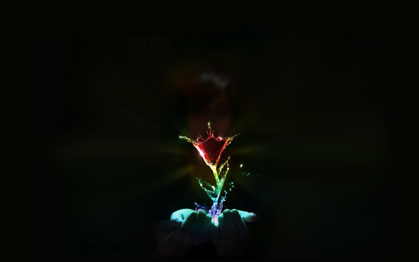 Водяной цветок в руках