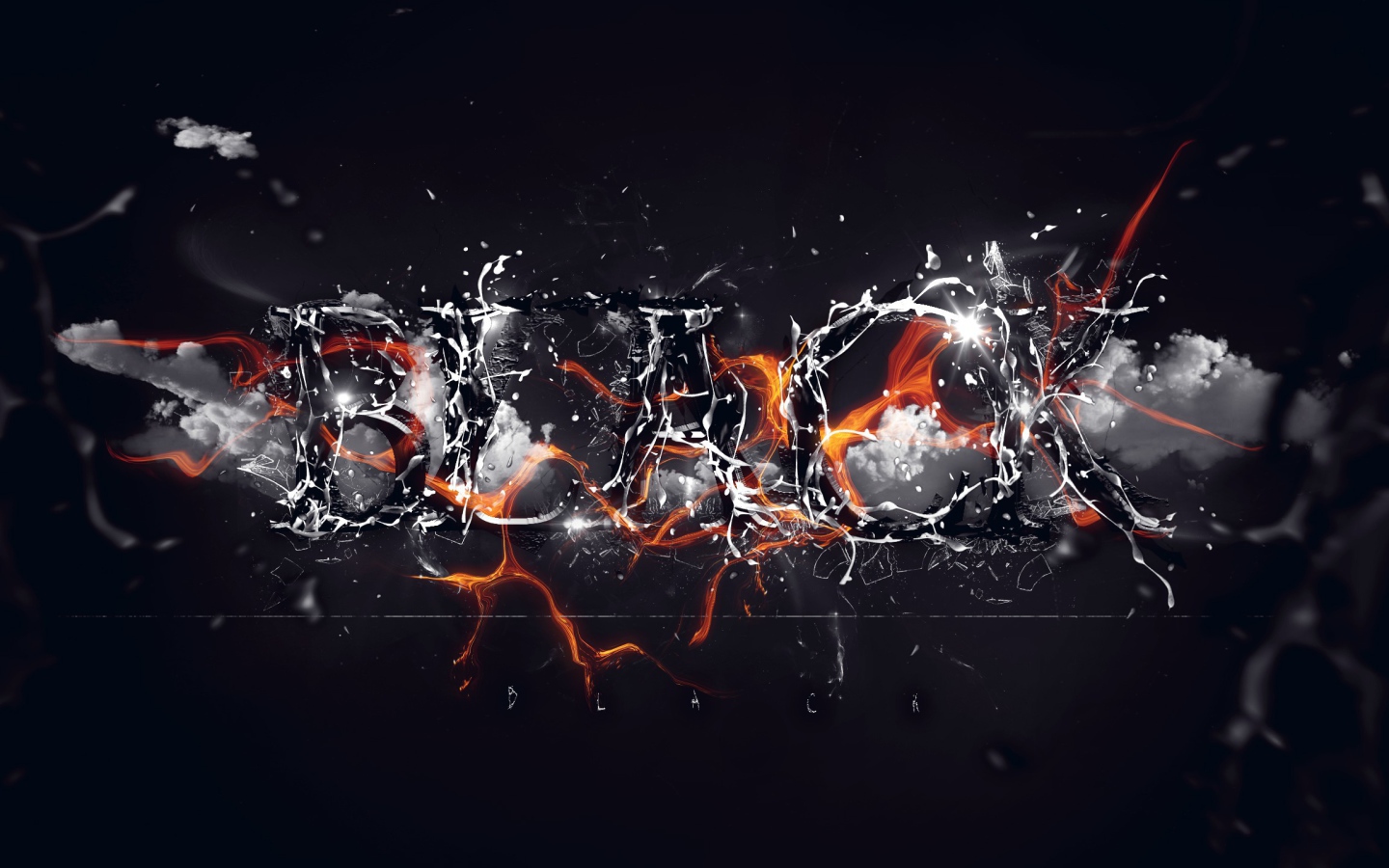 Надпись на черном фоне