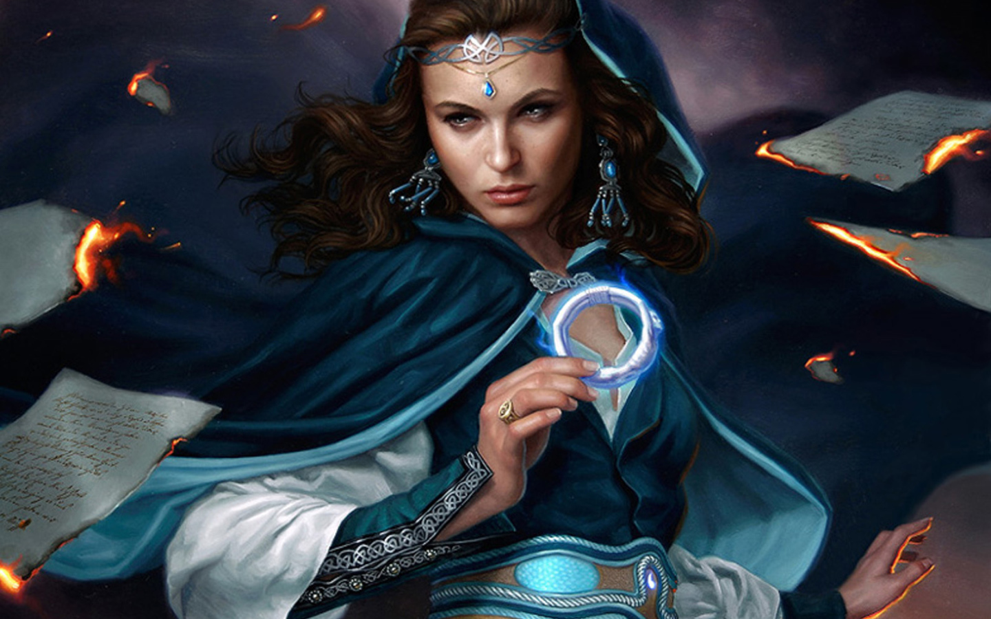 Горящие листки бумаги