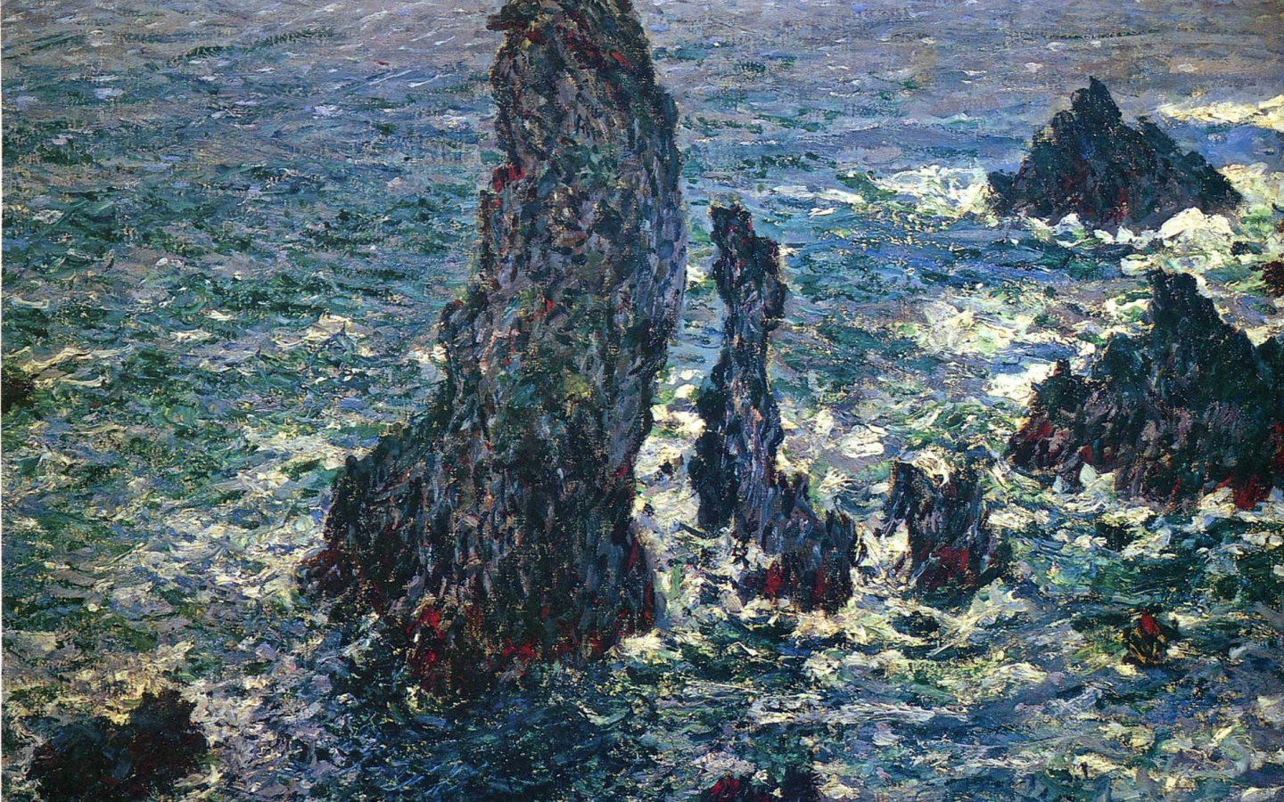 Картина Клода Моне - Скалы