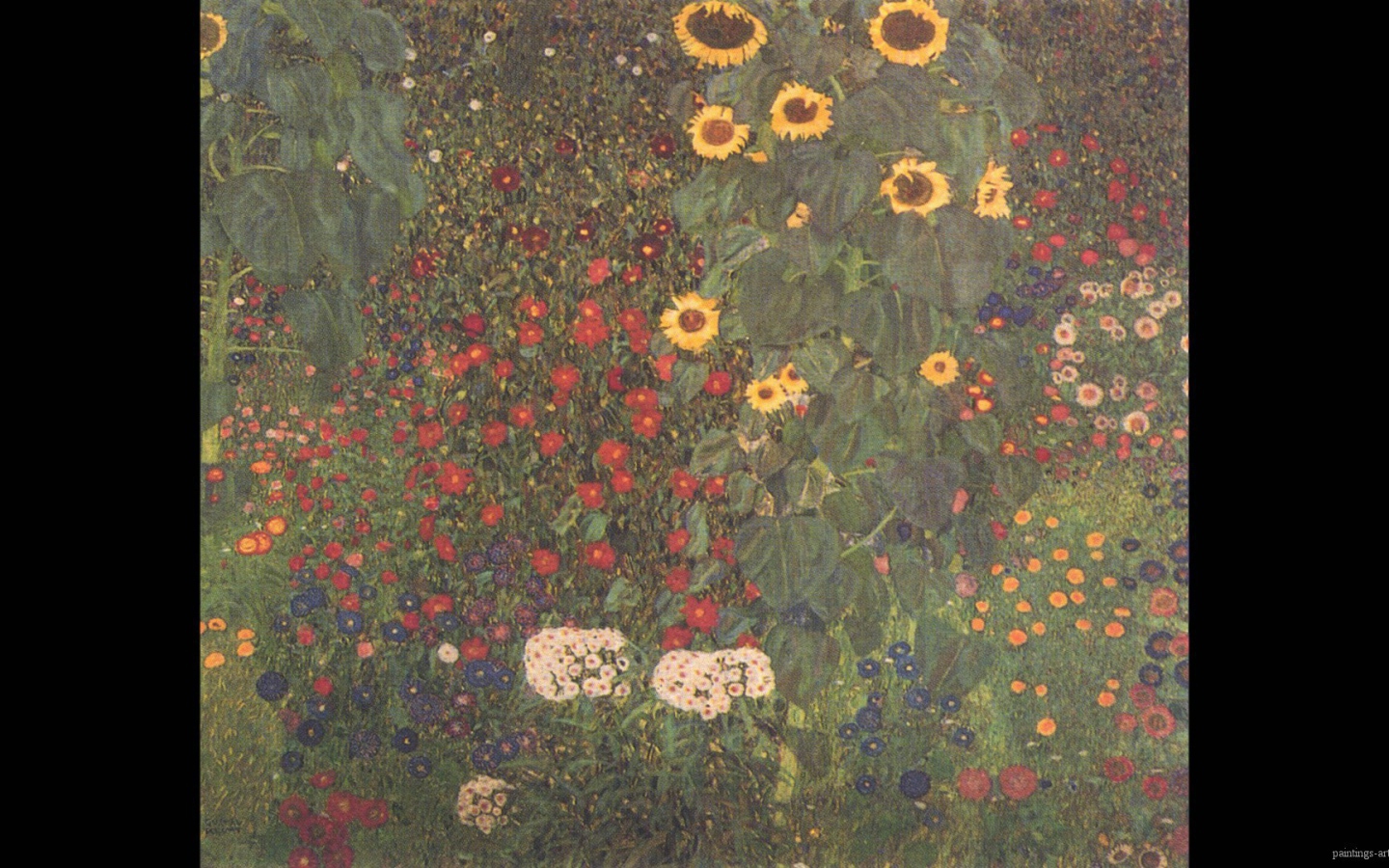 Картина Густава Климта - Ферма сад с подсолнухами