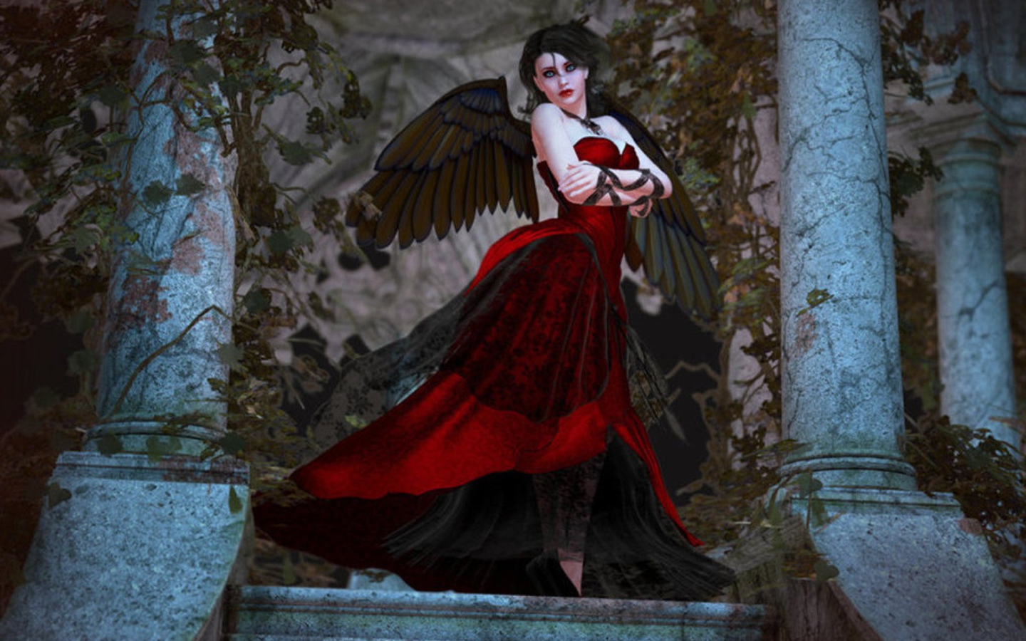 Ангел в красном платье