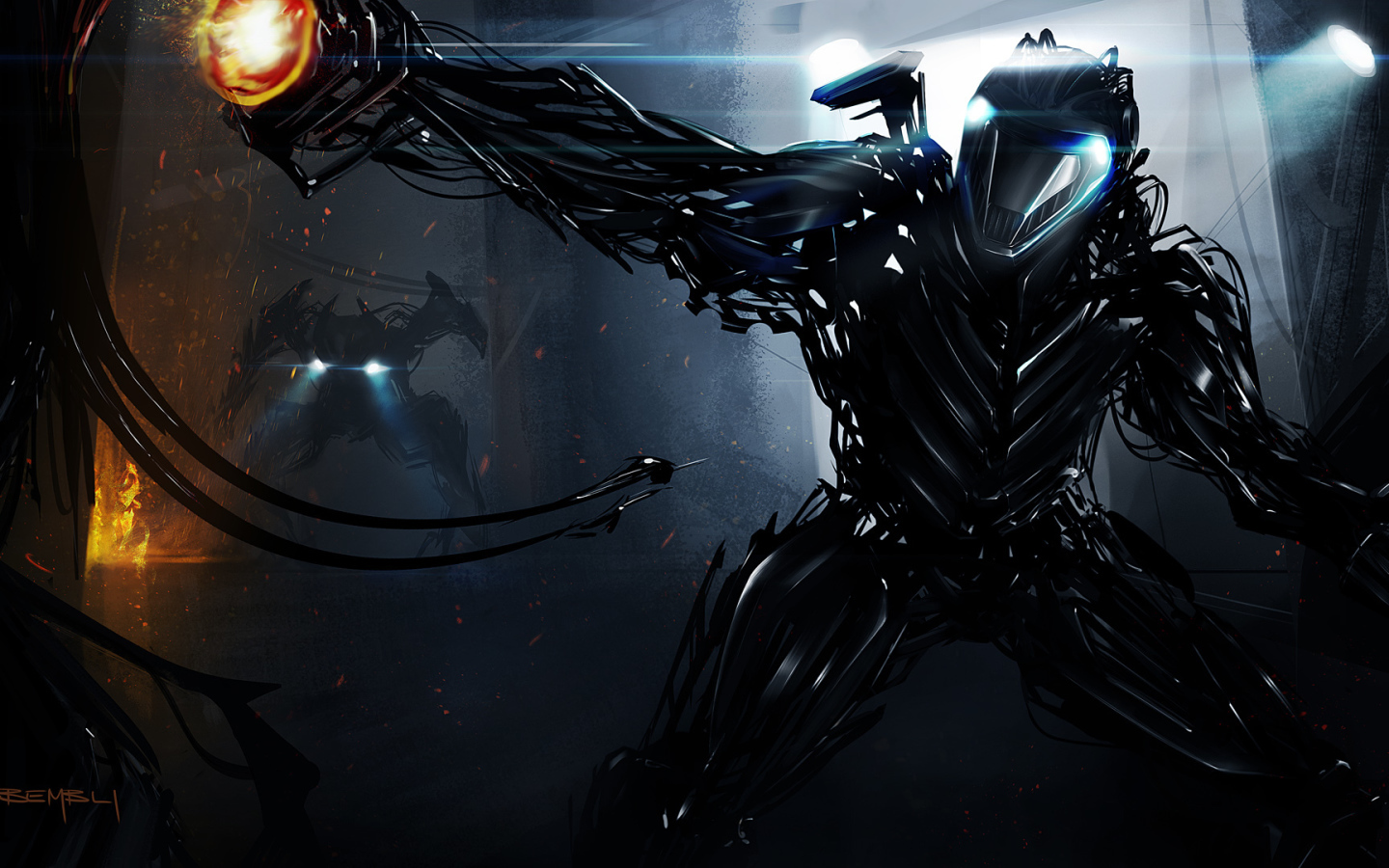 Фантастический монстр в ярости