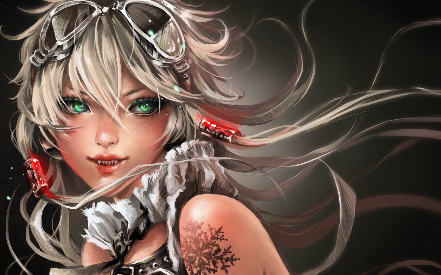 Зеленоглазая девушка вампир