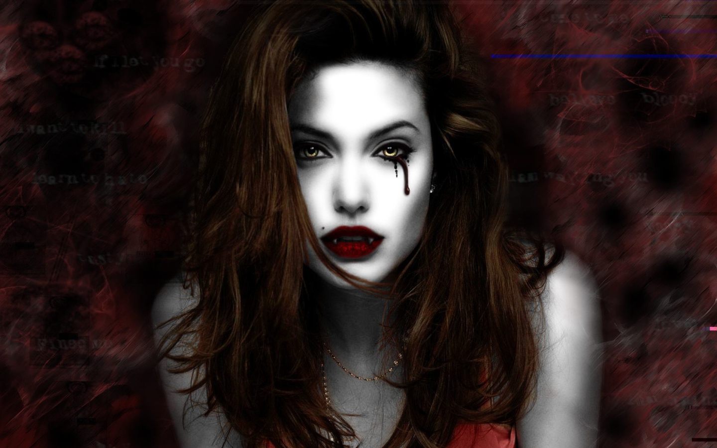 Прическа у девушки вампира