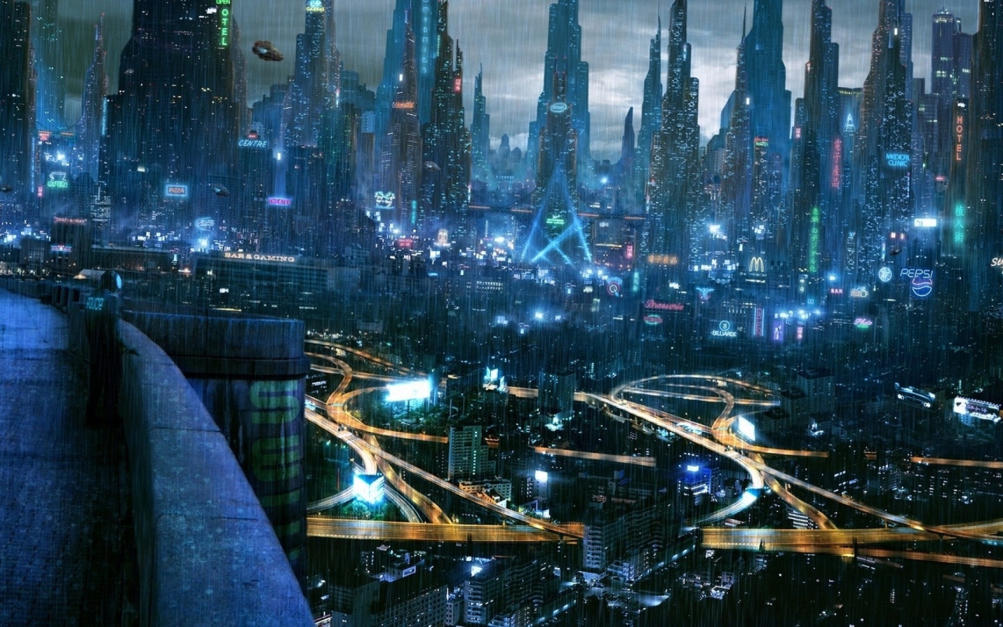 Неоновые огни города