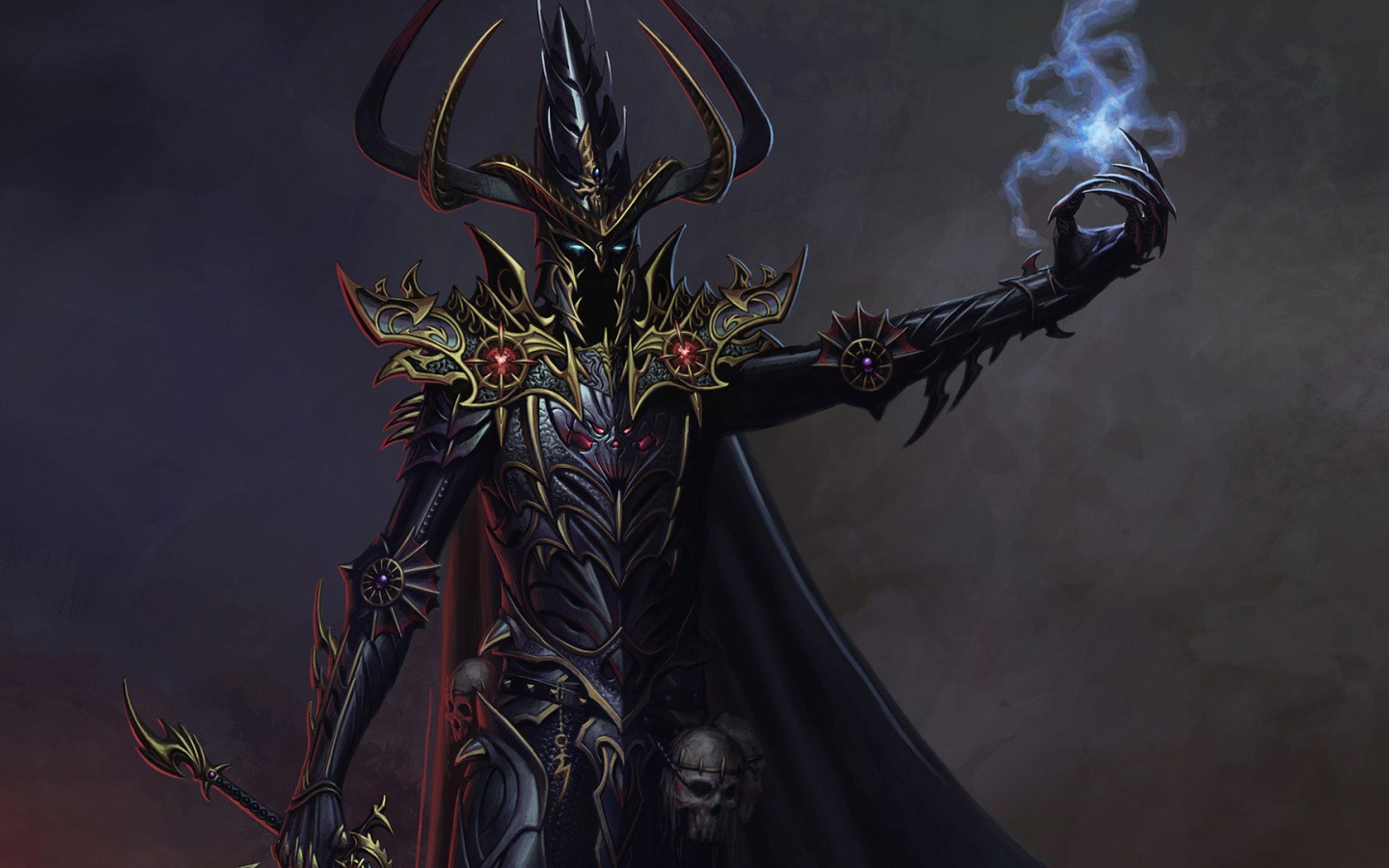 Чудовище в доспехах с черепом