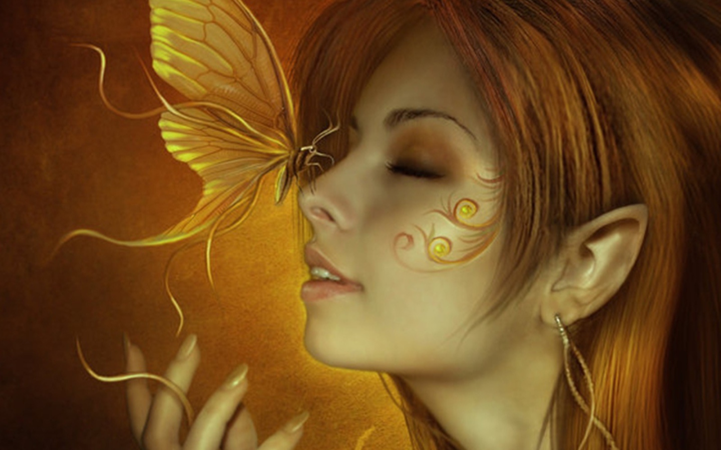 Бабочка на носу