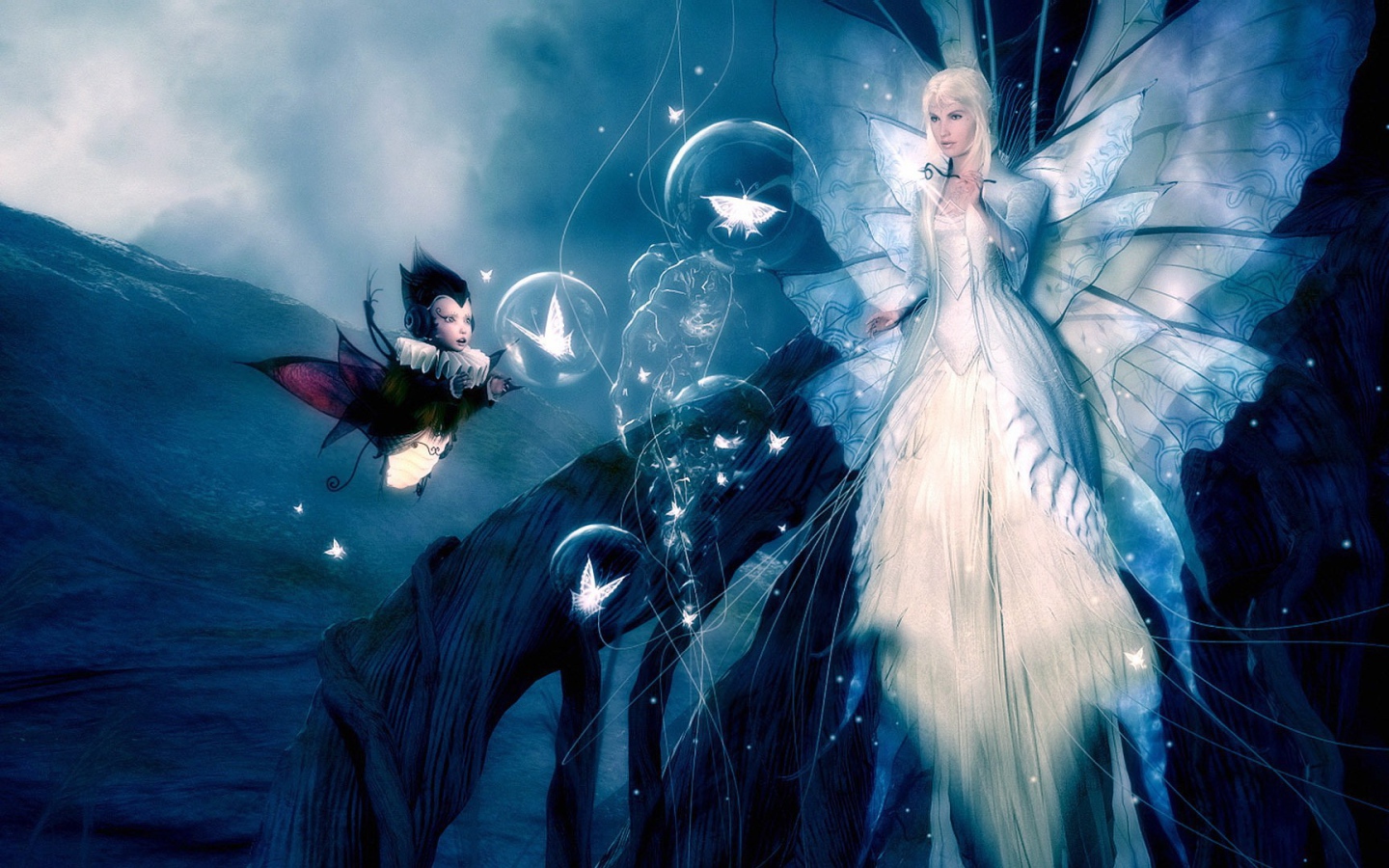 Фея и мыльные пузыри