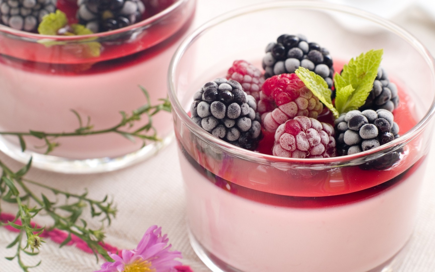 Мороженое с лесными ягодами