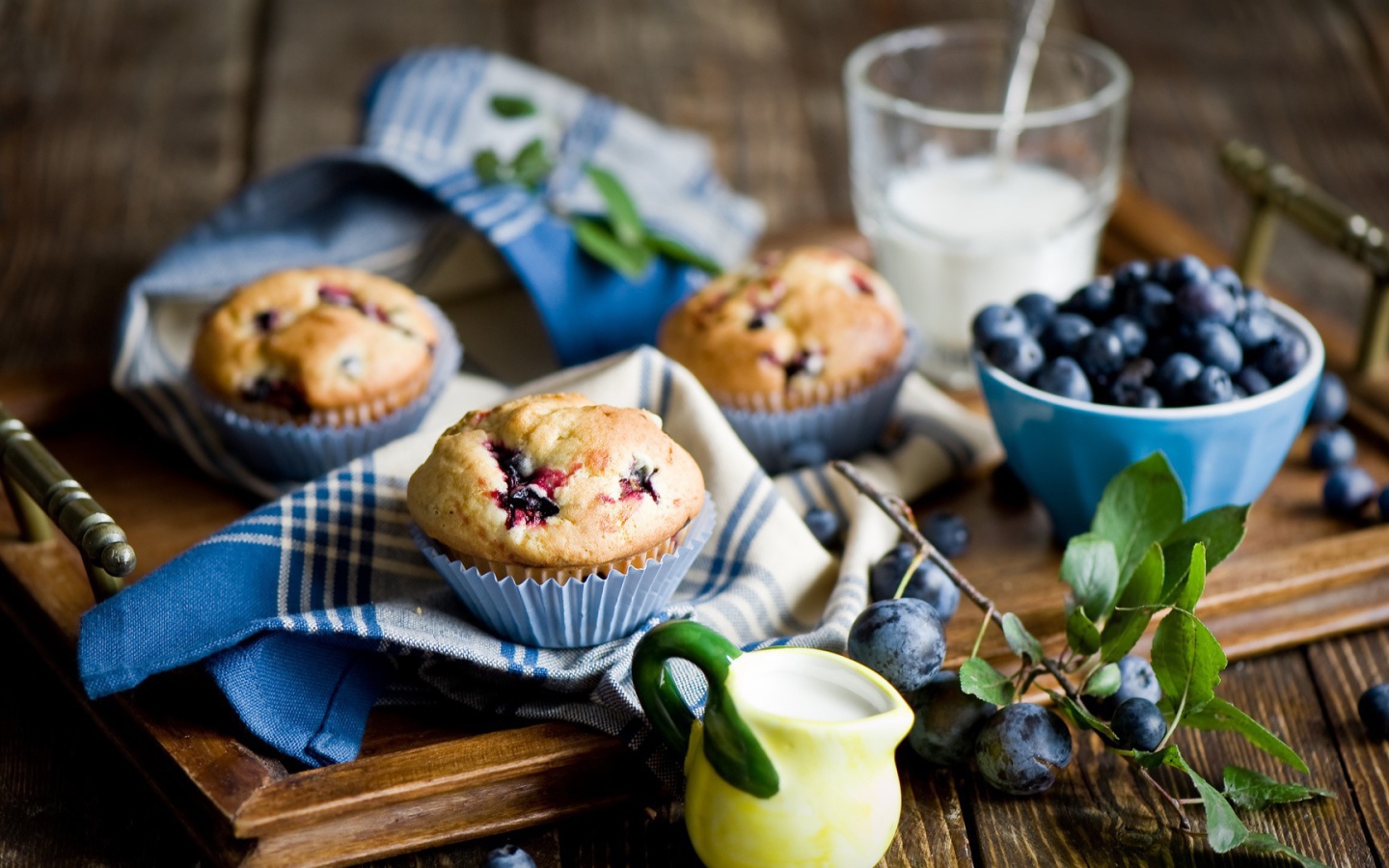 Кексы с голубикой