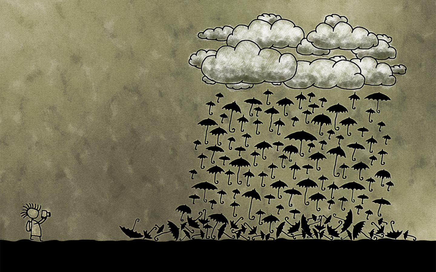 Дождь из зонтов
