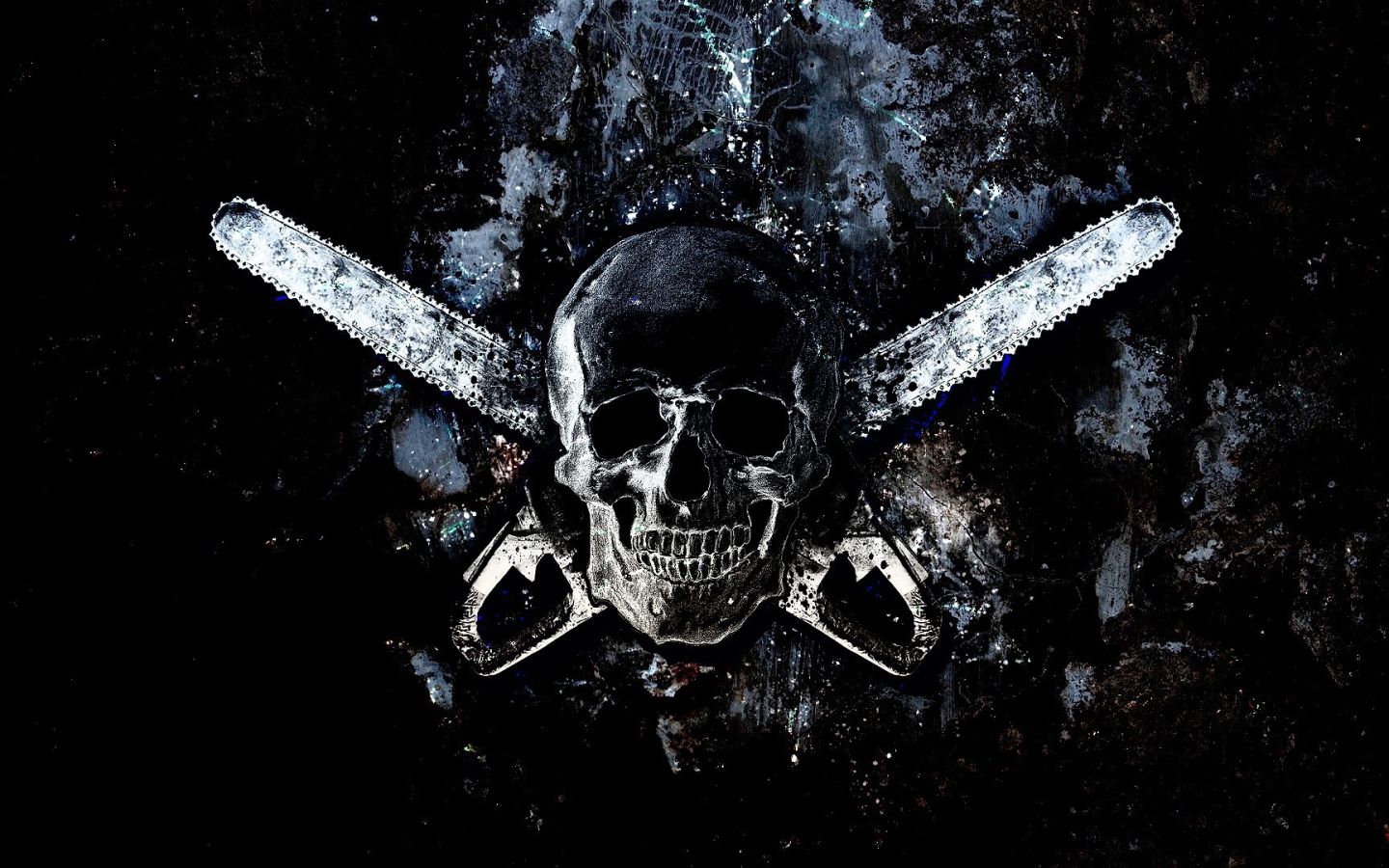 Череп и две бензопилы