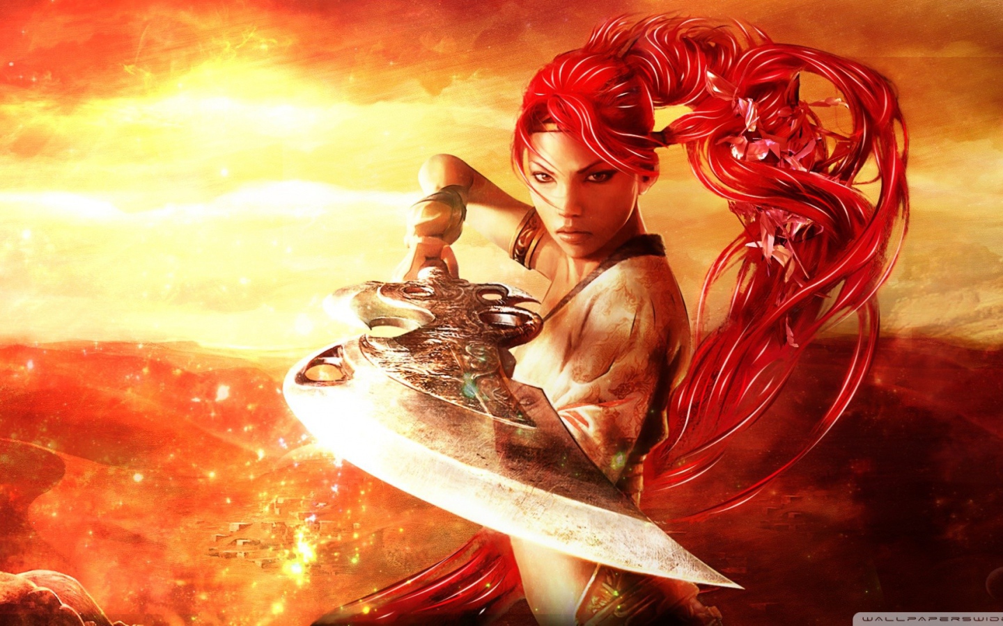 Девушка с красными волосами