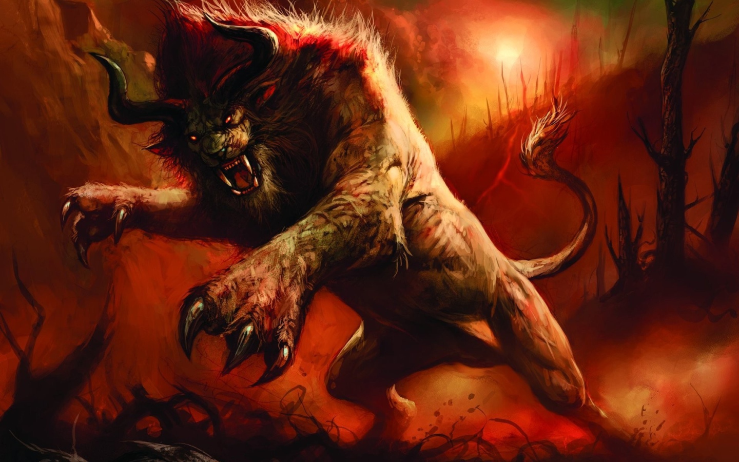 Лев с рогами из игры