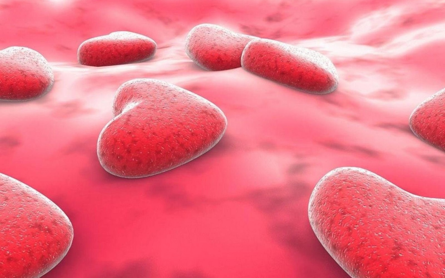 Сердца на розовом фоне на День Святого Валентина 14 февраля