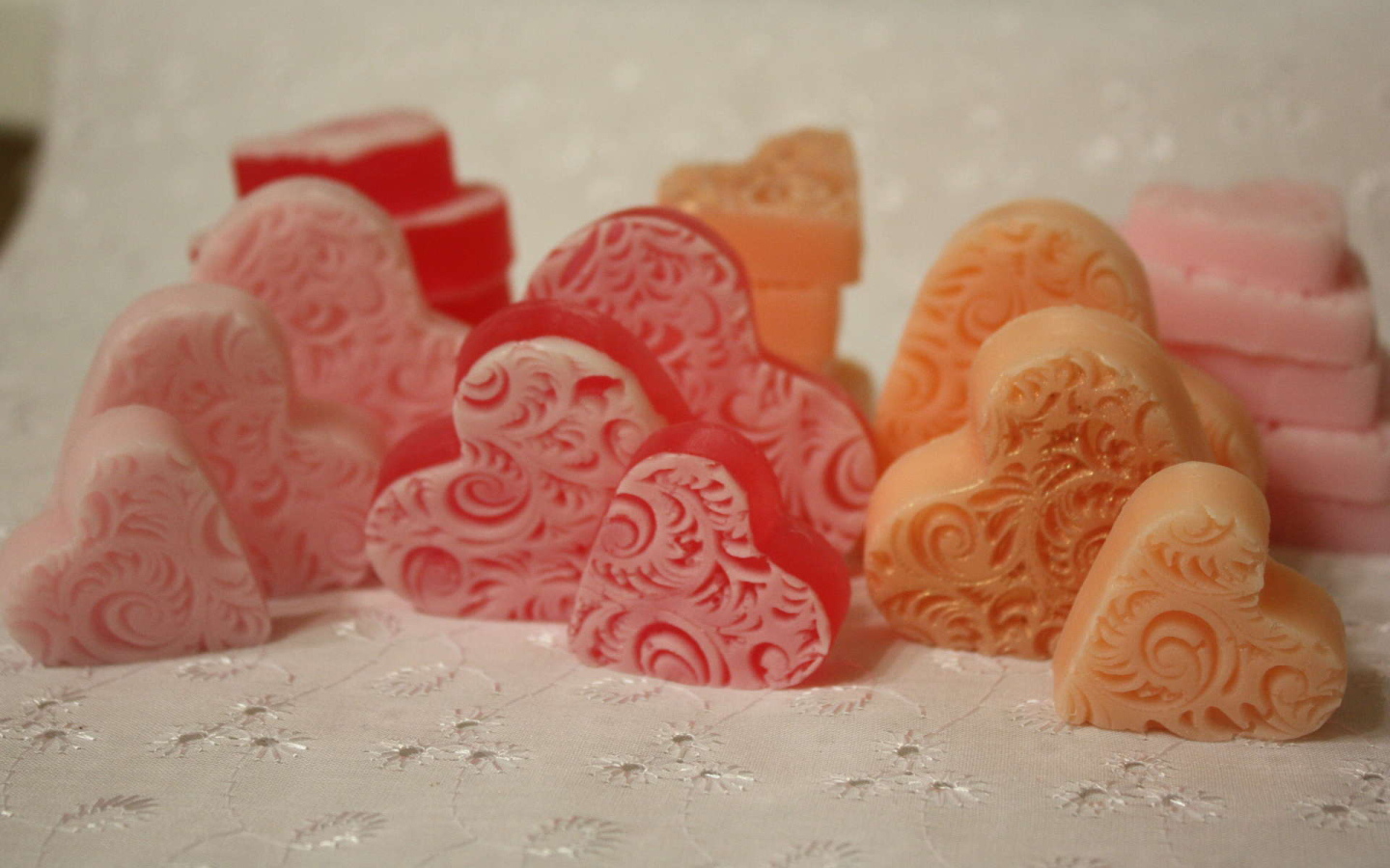 Мыло в форме  сердца на День Святого Валентина 14 февраля