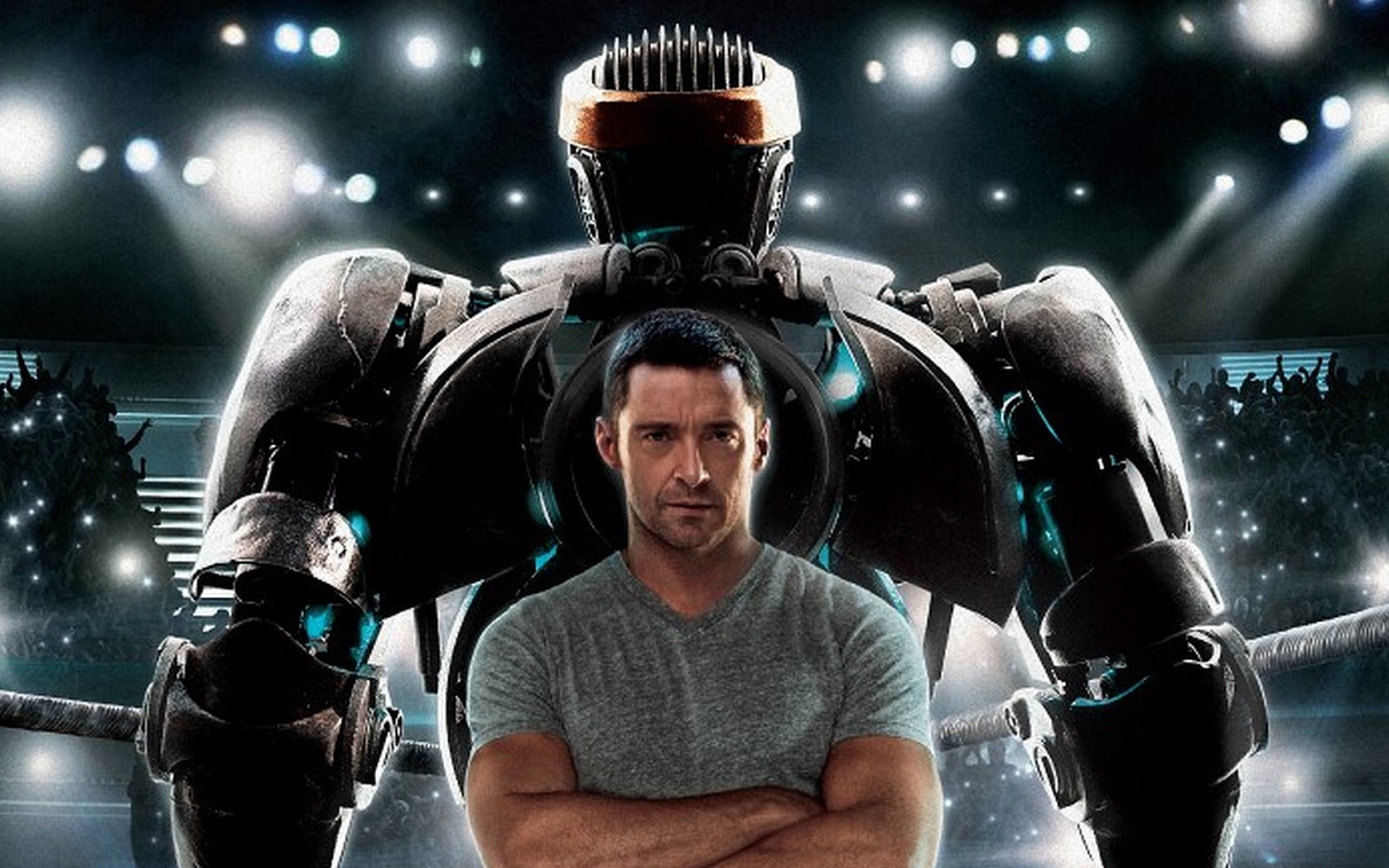 Кинозвезда Хью Джекман в фильме Реальная сталь