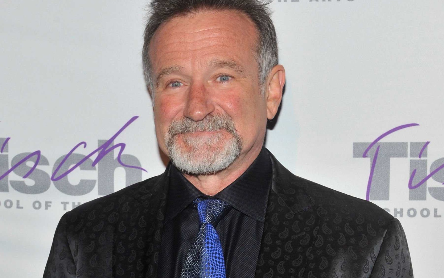 Robin Williams with a gray beard Desktop wallpapers 1440x900