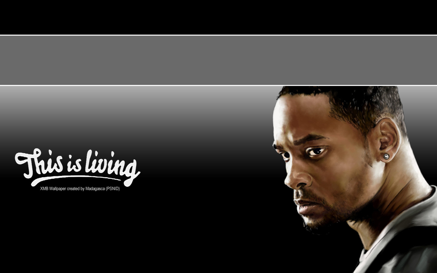 Уилл Смит на темном фоне