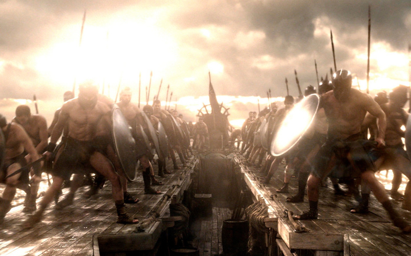 300 спартанцев: Расцвет империи моряки на палубе