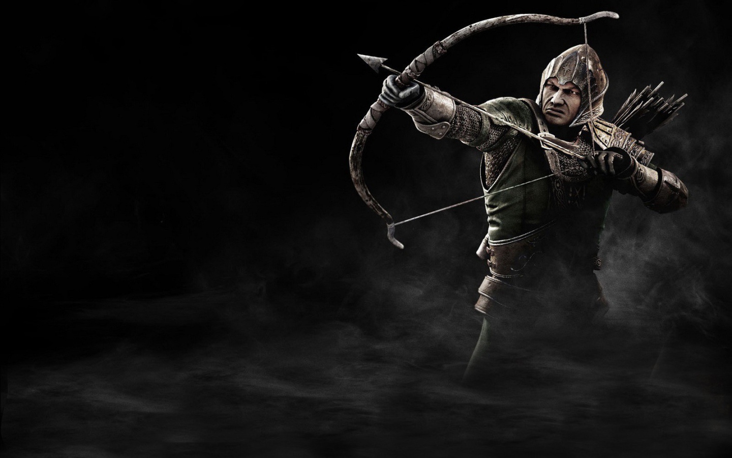 Воин стреляет из лука