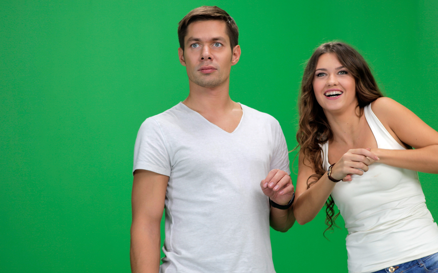 Стас Пьеха с девушкой на съемках клипа