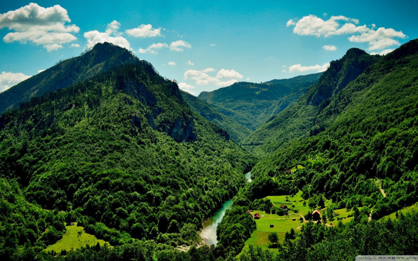 Зеленые горы и река