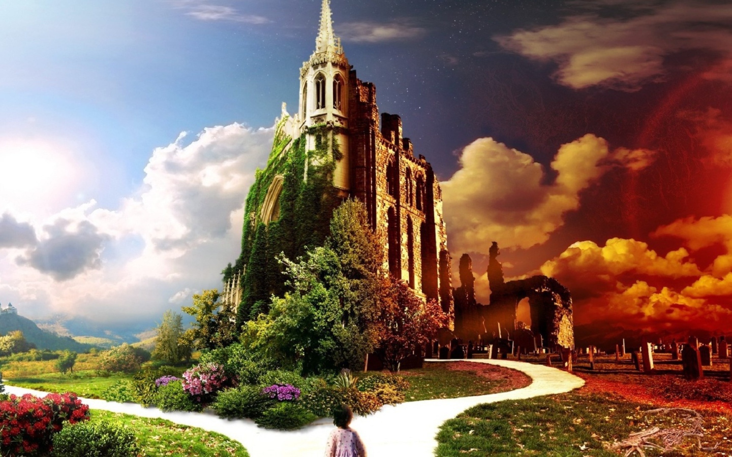 Кладбище около храма